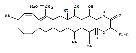 115932-37-1  1-Oxa-4-azacyclooctacosa-12,14-diene-3,28-dione,16-ethyl-6,8,9-trihydroxy-12-(methoxymethyl)-25,27-dimethyl-2-propyl-,(2S,6S,8S,9R,12Z,14E,16R,25R,27S)- (9CI)