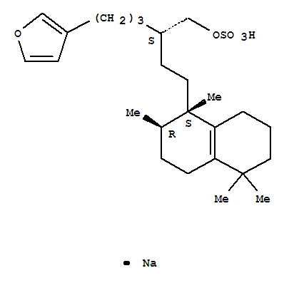 116302-40-0  3-Furanpentanol, b-[2-[(1S,2R)-1,2,3,4,5,6,7,8-octahydro-1,2,5,5-tetramethyl-1-naphthalenyl]ethyl]-,3-(hydrogen sulfate), sodium salt (1:1), (bS)-