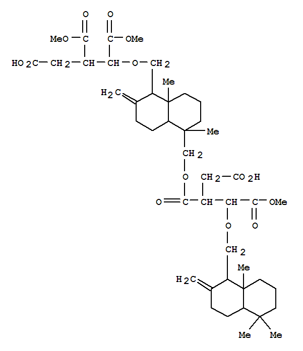 119979-94-1  1,2,3-Propanetricarboxylicacid,1-[[(1S,4aR,5R,8aS)-5-[[(2S,3R)-2-(carboxymethyl)-3-[[(1S,4aS,8aS)-decahydro-5,5,8a-trimethyl-2-methylene-1-naphthalenyl]methoxy]-4-methoxy-1,4-dioxobutoxy]methyl]decahydro-5,8a-dimethyl-2-methylene-1-naphthalenyl]methoxy]-,