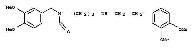 122130-57-8  1H-Isoindol-1-one,2-[3-[[2-(3,4-dimethoxyphenyl)ethyl]amino]propyl]-2,3-dihydro-5,6-dimethoxy-