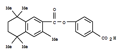 126070-23-3  2-Naphthalenecarboxylicacid, 5,6,7,8-tetrahydro-3,5,5,8,8-pentamethyl-, 4-carboxyphenyl ester