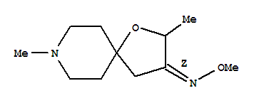 136719-19-2  1-Oxa-8-azaspiro[4.5]decan-3-one,2,8-dimethyl-, O-methyloxime, (3Z)-