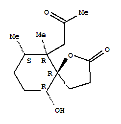 140165-43-1  1-Oxaspiro[4.5]decan-2-one,10-hydroxy-6,7-dimethyl-6-(2-oxopropyl)-, (5R,6R,7S,10R)-