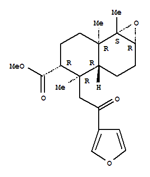 143183-67-9  Naphth[1,2-b]oxirene-5-carboxylicacid, 4-[2-(3-furanyl)-2-oxoethyl]decahydro-4,7a,7b-trimethyl-, methyl ester,(1aR,3aR,4R,5R,7aR,7bS)- (9CI)