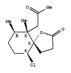 145458-38-4  1-Oxaspiro[4.5]decan-2-one,10-chloro-6,7-dimethyl-6-(2-oxopropyl)-, (5R,6R,7S,10R)-rel-(+)- (9CI)