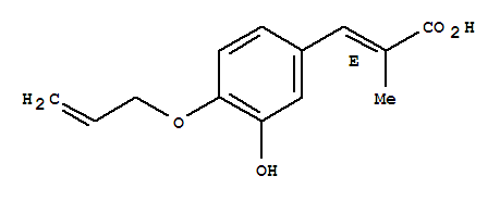148354-99-8  2-Propenoic acid,3-[3-hydroxy-4-(2-propen-1-yloxy)phenyl]-2-methyl-, (2E)-