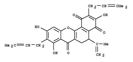 151652-48-1  1H-Benzo[c]xanthene-1,4,7-trione,5,6-dihydro-3,8,10-trihydroxy-2,9-bis(3-methyl-2-butenyl)-5-(1-methylethenyl)-(9CI)