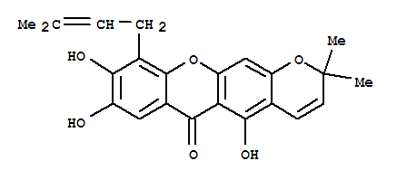 155233-16-2  2H,6H-Pyrano[3,2-b]xanthen-6-one,5,8,9-trihydroxy-2,2-dimethyl-10-(3-methyl-2-butenyl)- (9CI)