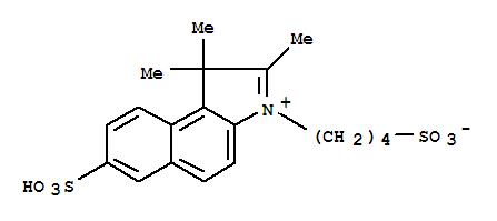 155795-28-1  1H-Benz[e]indolium,1,1,2-trimethyl-7-sulfo-3-(4-sulfobutyl)-, inner salt