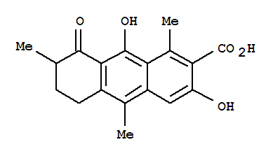 162857-54-7  2-Anthracenecarboxylicacid, 5,6,7,8-tetrahydro-3,9-dihydroxy-1,7,10-trimethyl-8-oxo- (9CI)