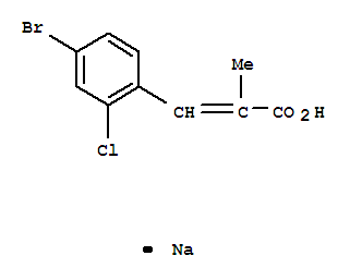 162929-60-4  2-Propenoic acid,3-(4-bromo-2-chlorophenyl)-2-methyl-, sodium salt (1:1)