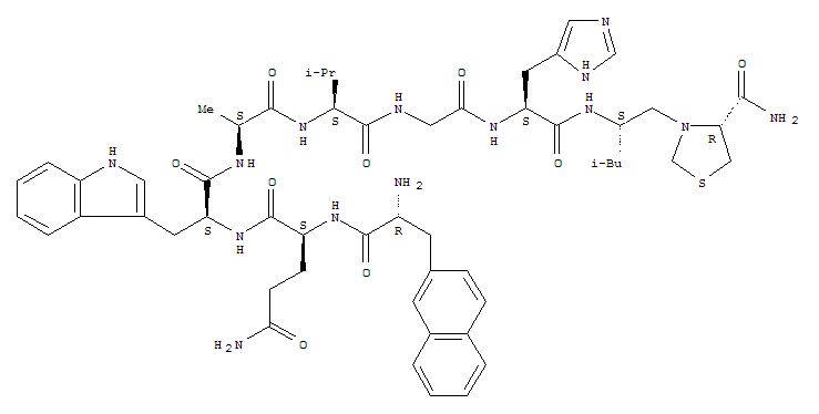 163759-22-6  3-9-Ranatensin,3-[3-(2-naphthalenyl)-D-alanine]-9-[N-[(1S)-1-[[(4R)-4-(aminocarbonyl)-3-thiazolidinyl]methyl]-3-methylbutyl]-L-histidinamide]-(9CI)