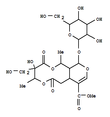 165198-91-4  1H,3H,7H-Pyrano[3,4-g][1,5]dioxecin-9-carboxylicacid, 12-(b-D-glucopyranosyloxy)-4,5,8,8a,12,12a-hexahydro-4-hydroxy-4-(hydroxymethyl)-1,5-dimethyl-3,7-dioxo-,methyl ester, (1S,4S,5S,8aS,12S,12aS)- (9CI)