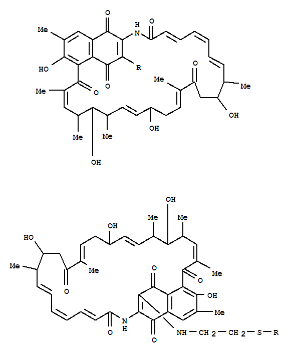 167228-69-5  3,31-Methano-1H-4-benzazacyclononacosine-1,5,15,27,32(4H,12H,18H)-pentone,2-[[2-[(4,5,12,13,14,15,18,19,22,23,24,27-dodecahydro-13,19,23,28-tetrahydroxy-12,16,22,24,26,29-hexamethyl-1,5,15,27,32-pentaoxo-3,31-methano-1H-4-benzazacyclononacosin-2-yl)amino]