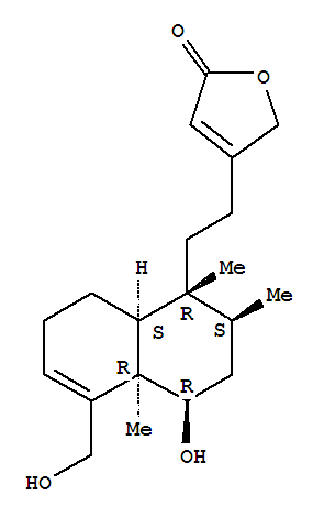173007-00-6  2(5H)-Furanone,4-[2-[(1R,2S,4R,4aR,8aS)-1,2,3,4,4a,7,8,8a-octahydro-4-hydroxy-5-(hydroxymethyl)-1,2,4a-trimethyl-1-naphthalenyl]ethyl]-