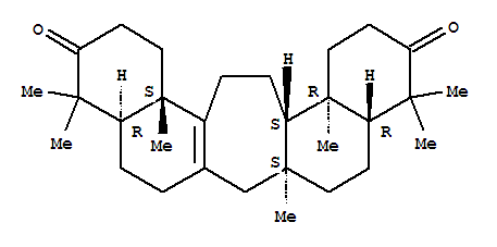 18070-11-6  1H-Cyclohepta[1,2-a:5,4-a']dinaphthalene-3,11(2H,4H)-dione,4a,5,6,6a,7,8,9,9a,10,12,13,13a,14,15,15a,15b-hexadecahydro-4,4,6a,10,10,13a,15b-heptamethyl-,(4aR,6aR,9aR,13aS,15aS,15bR)- (9CI)