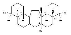 18070-14-9  1H-Cyclohepta[1,2-a:5,4-a']dinaphthalene,2,3,4,4a,5,6,6a,7,8,9,9a,10,11,12,13,13a,14,15,15a,15b-eicosahydro-4,4,6a,10,10,13a,15b-heptamethyl-,(4aS,6aS,9aS,13aS,15aS,15bS)- (9CI)