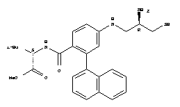 L-Leucine,N-[4-[[(2R)-2-amino-3-mercaptopropyl]amino]-2-(1-naphthalenyl)benzoyl]-, methylester