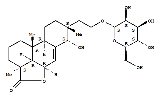 181301-75-7  4H-Phenanthro[10,1-bc]furan-4-one,1,2,3,3a,5a,7,8,9,10,10a,10b,10c-dodecahydro-7-hydroxy-8-[2-(a-D-mannopyranosyloxy)ethyl]-3a,8,10b-trimethyl-,(3aS,5aR,7S,8R,10aR,10bR,10cR)- (9CI)