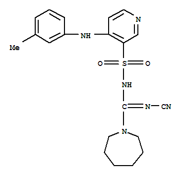 196880-13-4  1H-Azepine-1-carboximidamide,N-cyanohexahydro-N'-[[4-[(3-methylphenyl)amino]-3-pyridinyl]sulfonyl]-