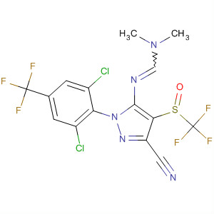 277310-29-9  Methanimidamide,N'-[3-cyano-1-[2,6-dichloro-4-(trifluoromethyl)phenyl]-4-[(trifluoromethyl)sulfinyl]-1H-pyrazol-5-yl]-N,N-dimethyl-