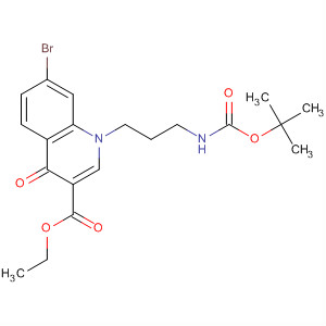 277315-96-5  3-Quinolinecarboxylic acid,7-bromo-1-[3-[[(1,1-dimethylethoxy)carbonyl]amino]propyl]-1,4-dihydro-4-oxo-, ethyl ester