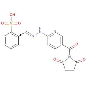 277316-21-9  Benzenesulfonic acid,2-[[[5-[(2,5-dioxo-1-pyrrolidinyl)carbonyl]-2-pyridinyl]hydrazono]methyl]-