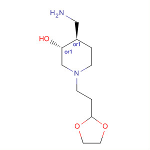 278805-35-9  3-Piperidinol, 4-(aminomethyl)-1-[2-(1,3-dioxolan-2-yl)ethyl]-,(3R,4R)-rel-