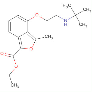 279230-31-8  2-Benzofurancarboxylic acid,4-[2-[(1,1-dimethylethyl)amino]ethoxy]-3-methyl-, ethyl ester