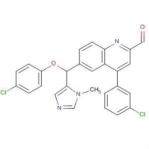 280143-22-8  2-Quinolinecarboxaldehyde,4-(3-chlorophenyl)-6-[(4-chlorophenyl)hydroxy(1-methyl-1H-imidazol-5-yl)methyl]-