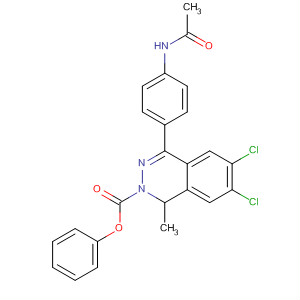 280744-41-4  2(1H)-Phthalazinecarboxylic acid,4-[4-(acetylamino)phenyl]-6,7-dichloro-1-methyl-, phenyl ester