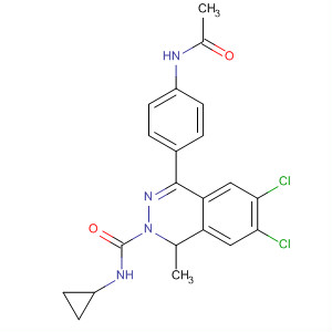 280744-44-7  2(1H)-Phthalazinecarboxamide,4-[4-(acetylamino)phenyl]-6,7-dichloro-N-cyclopropyl-1-methyl-