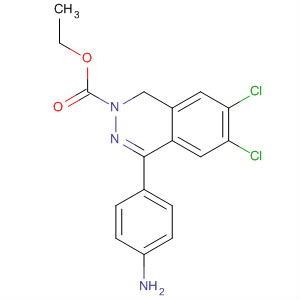 280744-64-1  2(1H)-Phthalazinecarboxylic acid, 4-(4-aminophenyl)-6,7-dichloro-,ethyl ester 280744-64-1  2(1H)-Phthalazinecarboxylic acid, 4-(4-aminophenyl)-6,7-dichloro-,ethyl ester