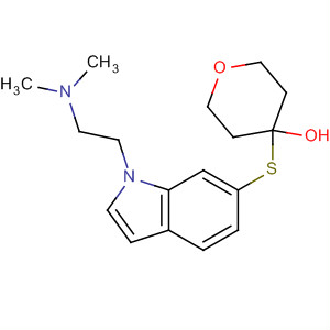 281202-71-9  2H-Thiopyran-4-ol,4-[1-[2-(dimethylamino)ethyl]-1H-indol-6-yl]tetrahydro-