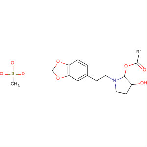 281677-88-1  3-Pyrrolidinol, 1-[2-(1,3-benzodioxol-5-yl)ethyl]-, methanesulfonate(ester), (3S)-