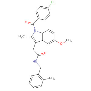 282728-68-1  1H-Indole-3-acetamide,1-(4-chlorobenzoyl)-5-methoxy-2-methyl-N-[(2-methylphenyl)methyl]-