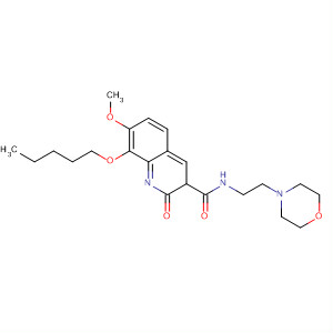 283178-61-0  3-Quinolinecarboxamide,1,2-dihydro-7-methoxy-N-[2-(4-morpholinyl)ethyl]-2-oxo-8-(pentyloxy)-