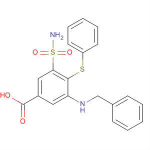 28395-10-0  Benzoic acid, 3-(aminosulfonyl)-5-[(phenylmethyl)amino]-4-(phenylthio)-