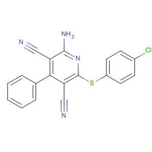 285558-50-1  3,5-Pyridinedicarbonitrile, 2-amino-6-[(4-chlorophenyl)thio]-4-phenyl-