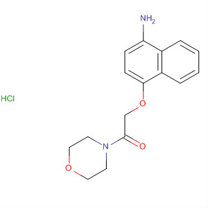 285984-46-5  Morpholine, 4-[[(4-amino-1-naphthalenyl)oxy]acetyl]-,monohydrochloride