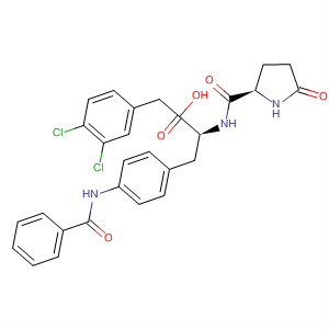 286456-05-1  L-Phenylalanine,1-[(3,4-dichlorophenyl)methyl]-5-oxo-L-prolyl-4-(benzoylamino)-