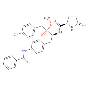 286456-09-5  L-Phenylalanine,1-[(4-chlorophenyl)methyl]-5-oxo-L-prolyl-4-(benzoylamino)-, methylester