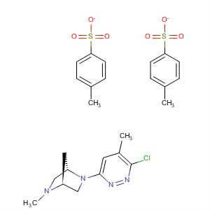 286946-18-7  2,5-Diazabicyclo[2.2.1]heptane,2-(6-chloro-5-methyl-3-pyridazinyl)-5-methyl-, (1S,4S)-,bis(4-methylbenzenesulfonate)