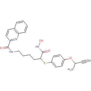 287391-56-4  2-Quinolinecarboxamide,N-[5-[[4-(2-butynyloxy)phenyl]thio]-6-(hydroxyamino)-6-oxohexyl]-