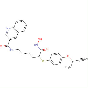 287391-59-7  3-Quinolinecarboxamide,N-[5-[[4-(2-butynyloxy)phenyl]thio]-6-(hydroxyamino)-6-oxohexyl]-