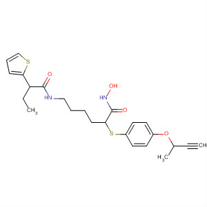 287391-60-0  2-Thiophenebutanamide,N-[5-[[4-(2-butynyloxy)phenyl]thio]-6-(hydroxyamino)-6-oxohexyl]-
