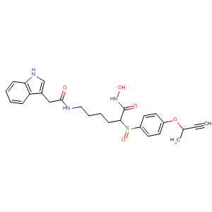 287391-75-7  1H-Indole-3-acetamide,N-[5-[[4-(2-butynyloxy)phenyl]sulfinyl]-6-(hydroxyamino)-6-oxohexyl]-
