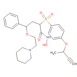 287392-13-6  Benzenebutanamide,a-[[4-(2-butynyloxy)phenyl]sulfonyl]-N-hydroxy-4-[2-(1-piperidinyl)ethoxy]-