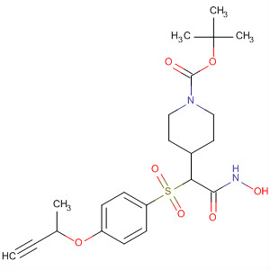 287392-60-3  1-Piperidinecarboxylic acid,4-[1-[[4-(2-butynyloxy)phenyl]sulfonyl]-2-(hydroxyamino)-2-oxoethyl]-,1,1-dimethylethyl ester