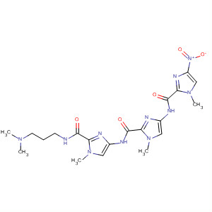 288623-83-6  1H-Imidazole-2-carboxamide,N-[2-[[[3-(dimethylamino)propyl]amino]carbonyl]-1-methyl-1H-imidazol-4-yl]-1-methyl-4-[[(1-methyl-4-nitro-1H-imidazol-2-yl)carbonyl]amino]-
